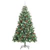 vidaXL Artificial Christmas Tree Green 240 cm PVC and Metal