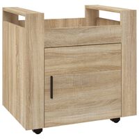 vidaXL Desk Trolley Sonoma Oak 60x45x60 cm Engineered Wood
