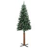 vidaXL Slim Christmas Tree Green 180 cm PVC and Solid Pine wood