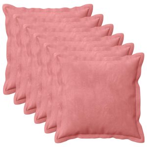 vidaXL Cushion with Pillow HOUTEN 6 pcs Pink Velvet