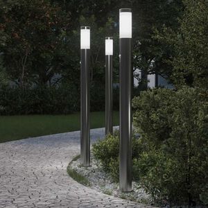 vidaXL Bollard Lights with Sensor 3pcs 110 cm Stainless Steel IP44