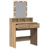 vidaXL Dressing Table Artisan oak 80 x 41 x 144.5 cm Engineered wood