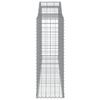 vidaXL Arched Gabion Baskets 25 pcs 300x50x140/160 cm Galvanised Iron
