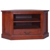 vidaXL Corner TV Cabinet Classical Brown Solid Mahogany Wood