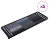 vidaXL Stair Mats Self-adhesive 5 pcs 65x21x4 cm Black and Grey