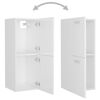 vidaXL Bathroom Cabinet High Gloss White 30x30x80 cm Engineered Wood
