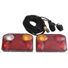 vidaXL Trailer Lights 2 pcs Red 23x6x13 cm 12V Classic Bulb