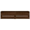 vidaXL Bed Frame with Drawers without Mattress Brown Oak 100x200 cm