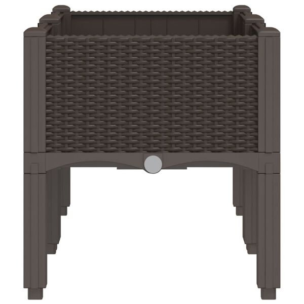 vidaXL Garden Planter with Legs Brown 80x40x42 cm PP