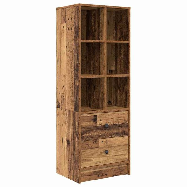 vidaXL Highboard with Drawer Old Wood 45.5 x 34 x 127 cm