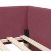 vidaXL Corner Bed Frame with Headboard Wine Red 80 cm x 200 cm Velvet