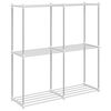 vidaXL Storage Shelf with Shelf White 43 x 27 x 90 cm Aluminium