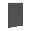 vidaXL Pleated Blind Black 100x150 cm Fabric Width 99.4 cm Polyester