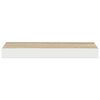 vidaXL Floating Wall Shelf Oak and White 40x23x3.8 cm MDF