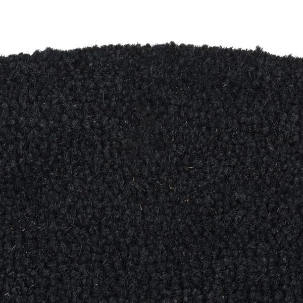 vidaXL Door Mat Black Half Round 60x90 cm Tufted Coir