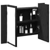 vidaXL Bathroom Mirror Cabinet with Shelf Black Oak 60 x 12 x 45 cm