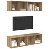 vidaXL TV Cabinet Set 2 pcs Artisan Oak 37 x 37 x 142.5 cm