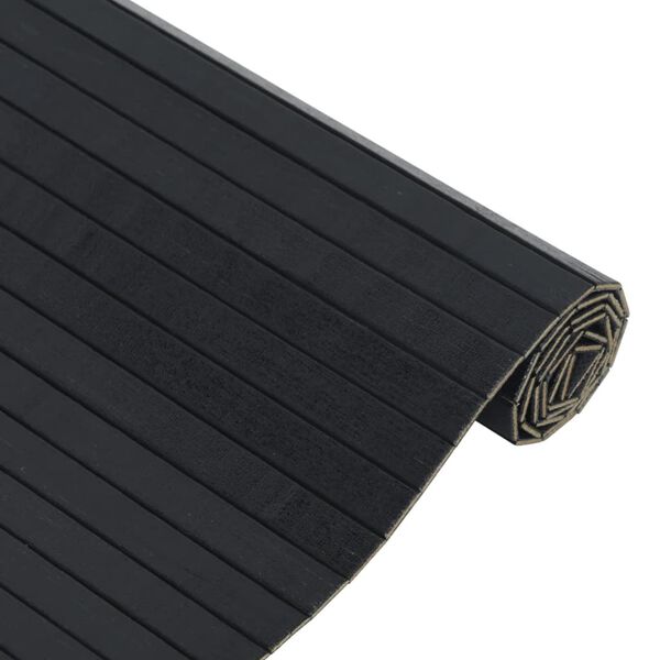 vidaXL Rug Rectangular Black 60x300 cm Bamboo