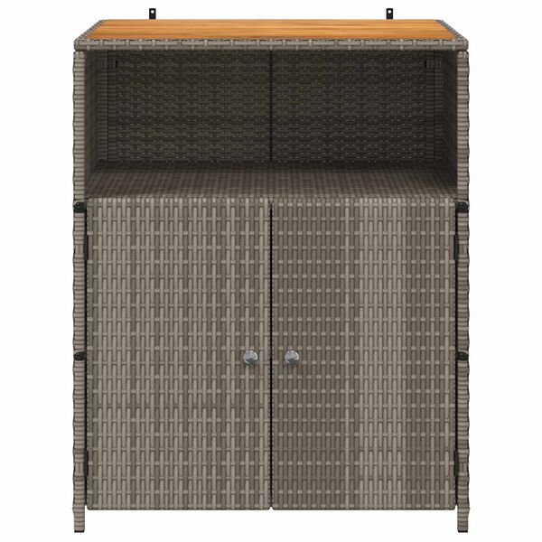 vidaXL Cabinet Grey 70 x 50 x 87 cm Polyester and Roly Ratten