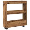 vidaXL Narrow Storage Trolley 3 Tier Old Wood Engineered Wood