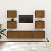 vidaXL TV Cabinets 7 pcs Honey Brown Solid Wood Pine