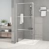 vidaXL Walk-in Shower Wall Silver 90x195 cm Clear ESG Glass