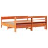 vidaXL Bed Frame without Mattress Wax Brown 200x200 cm Solid Wood Pine