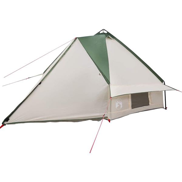vidaXL Teepee Tent with Roof Green and White 490 x 410 x 210 cm