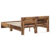 vidaXL Bed Frame with Headboard Old Wood 140 x 190 cm Engineered Wood