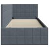 vidaXL Corner Bed Frame with Headboard Dark Grey 80 cm x 200 cm Velvet