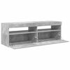 vidaXL TV Cabinet with LED Lights Concrete Grey 120x35x40 cm