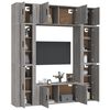 vidaXL 8 Piece TV Cabinet Set Grey Sonoma Engineered Wood