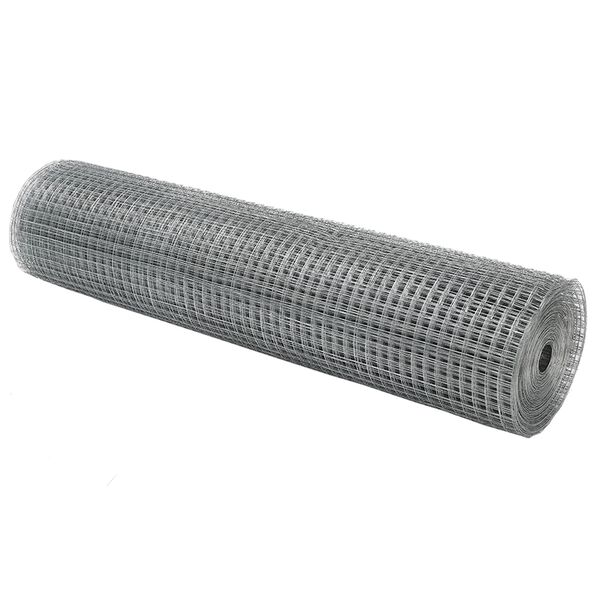 vidaXL Welded Wire Fence Silver 0.8 x 50 m