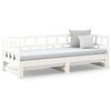 vidaXL Pull-out Day Bed without Mattress White 2x(80x200) cm