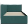 vidaXL Corner Bed Frame Dark Green 90 cm x 200 cm Velvet