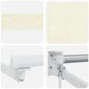 vidaXL Manual Retractable Awning Cream 2.5 x 2 m