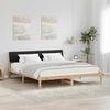 vidaXL Bed frame Brown and black 180 x 200 cm Solid pine wood