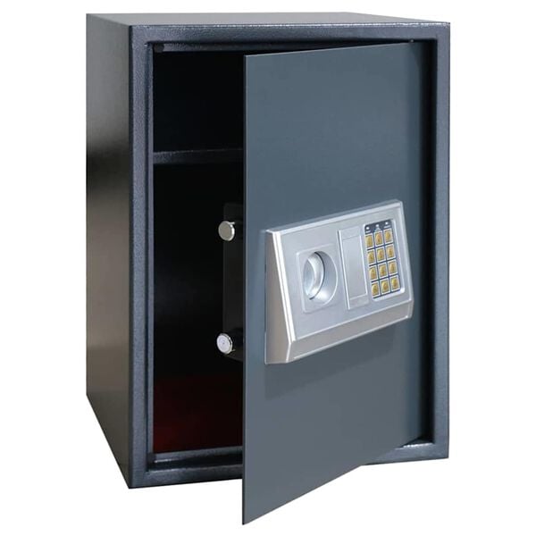vidaXL Digital Safe with Lock Dark grey 35 x 31 x 50 cm Steel