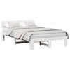 vidaXL Bed Frame with Headboard White 140 x 190 cm Solid Pine Wood