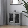 vidaXL Vitrine Cabinet Concrete Grey 82,5x30,5x80 cm Engineered Wood