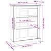 vidaXL 3-Tier Bookcase Mexican Pine Corona Range 80x29x100 cm