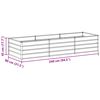 vidaXL Garden Raised Bed 240x80x45 cm Galvanized Steel Silver