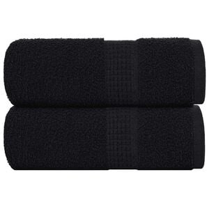 vidaXL Wash Towels "FROGN" 2 pcs Black 30x30 cm 360 gsm