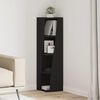 vidaXL Corner Cabinet Black 27.5x27x102cm Engineered Wood