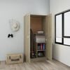 vidaXL Wardrobe Sonoma Oak 82.5x51.5x180 cm Engineered Wood