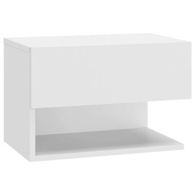 vidaXL Wall-mounted Bedside Cabinets 2 pcs High Gloss White