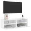 vidaXL TV Wall Cabinet White 100x30x30 cm Engineered Wood