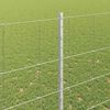 vidaXL Fence with Post Silver 1.5 x 25 m Steel
