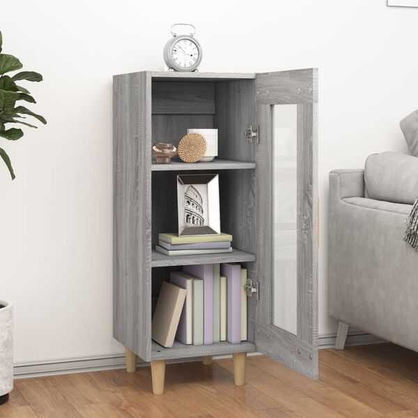 vidaXL Sideboard Grey Sonoma 34.5x34x90 cm Engineered Wood