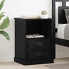 vidaXL Bedside Cabinet 2 pcs Black Oak 36 x 43 x 60 cm Engineered Wood